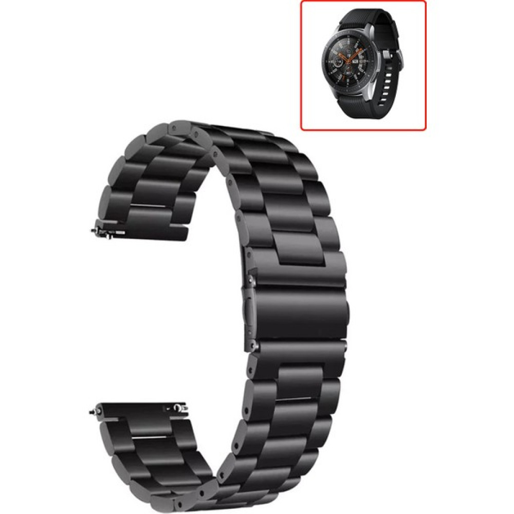 Tagomoon Samsung Galaxy Watch 46MM Uyumlu Kordon Klasik Baklava Model Paslanmaz Çelik Metal Kayış - Siyah Giyilebilir Teknoloji Aksesuarları Fiyatı