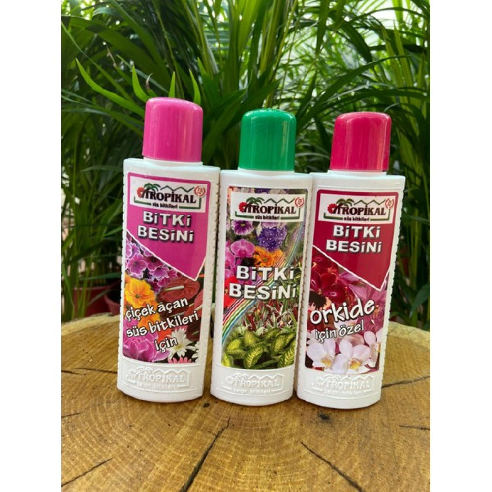 Taha Bitki Besini 3'Lü Set (Çiçek Açan Süs Bitkileri, Genel Bitki Besini, Orkide Özel Besin) Bitki Fiyatı