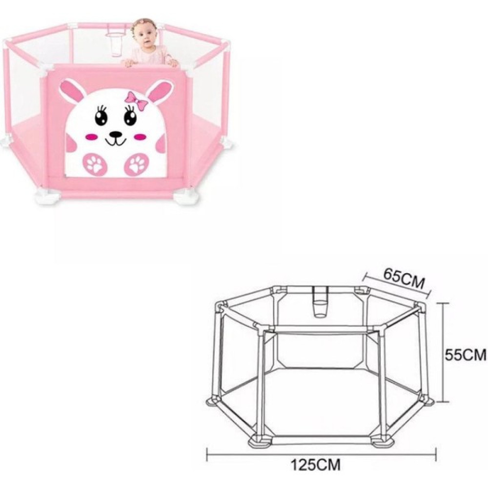Taha Toyfair Oyun Parkı Oyun Havuzu Kız - 65"75"125 - Pembe Park Yatak / Oyun Parkı Fiyatı