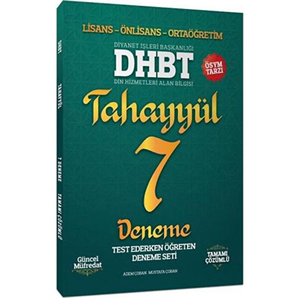 Tahayyül Yayınları 2021 Dhbt 7 Li Deneme Kitabı Ders Sınav Kitapları Fiyatı