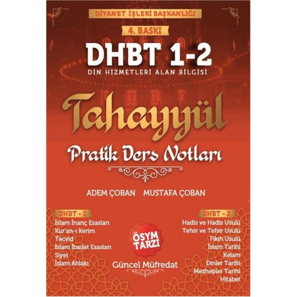 Tahayyül Yayınları 2022 Dhbt 1-2 Pratik Ders Notları Kitabı (Tüm Mezuniyetler) Ders Sınav Kitapları Fiyatı