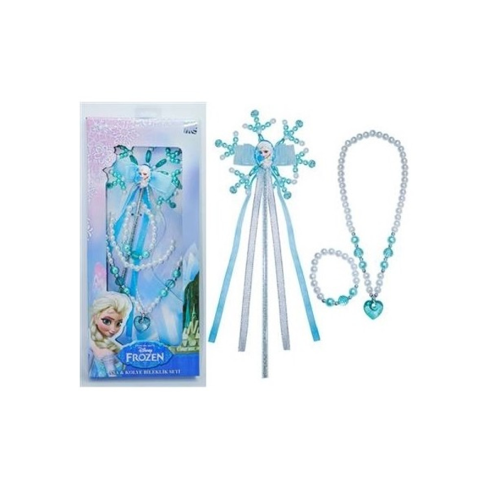 Tahtakale Marketi Disney Frozen Elsa Asa Kolye Bileklik Seti - Mavi - Beyaz - Standart Oyuncak Fiyatı