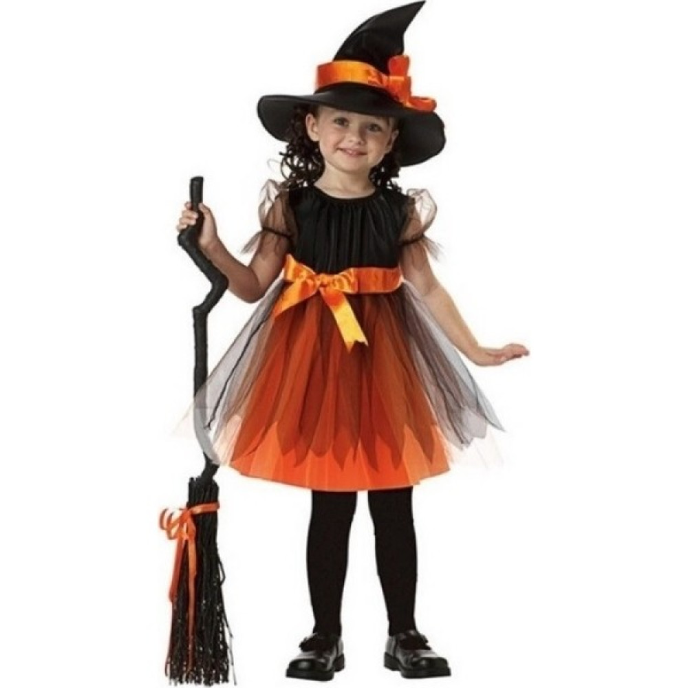 Tahtakale Marketi Halloween Çocuk Cadı Kostümü Turuncu Cadı Kıyafeti - 7 - 8 Yaş Oyuncak Fiyatı