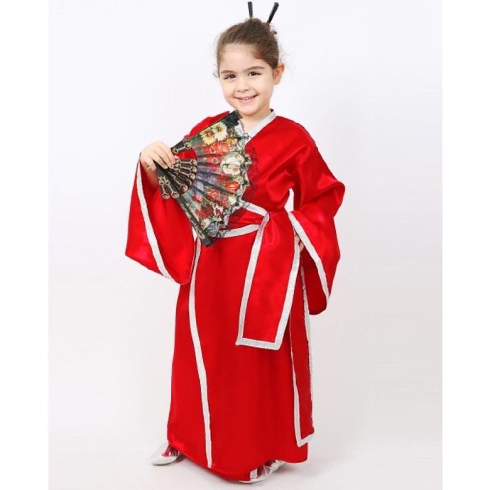 Tahtakale Marketi Kimono Kostümü Japonya Kız Kıyafeti - Kırmızı - 5 - 6 Yaş Oyuncak Fiyatı