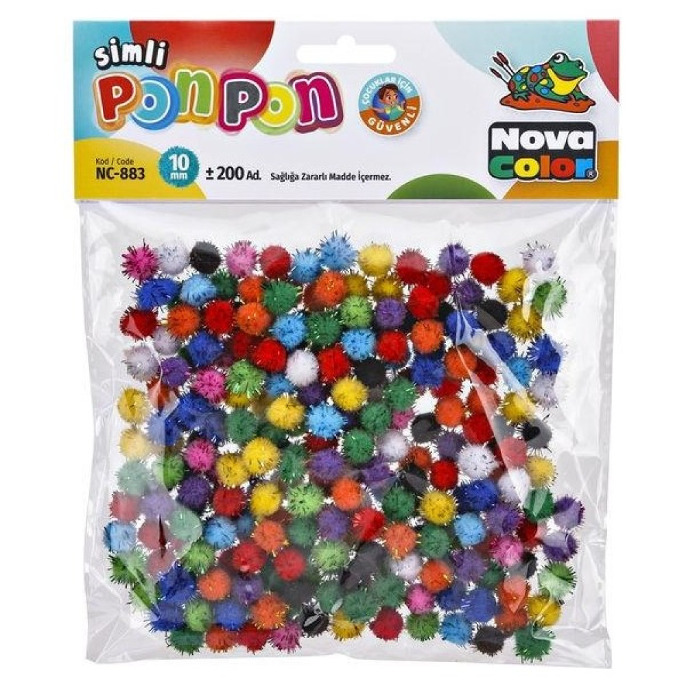 Tahtakalehobi Nova Color Simli Ponpon 10 mm 200'LÜ Paket Ajanda Fiyatı