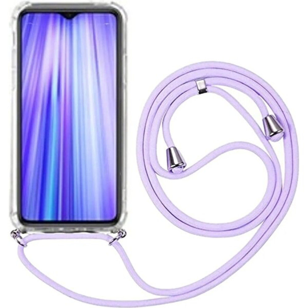 TahTicMer Huawei Mate 20 Lite Uyumlu Kılıf Silikon Ipli Boyundan Askılı Darbe Emici Antishock Kapak Tpu - Lila Cep Telefonu Kılıfı Fiyatı