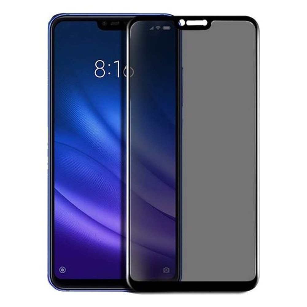 TahTicMer Xiaomi Mi 8 Lite Kırılmaz Ekran Koruyucu Hayalet Cam Gizlilik Filtreli Komple Cam - Siyah Cep Telefonu Ekran Koruyucusu Fiyatı