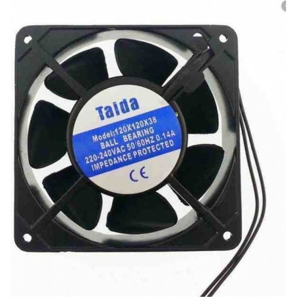Taida 120X120X38 220V Ac Kare Fan - Siyah Soğutucular Fiyatı