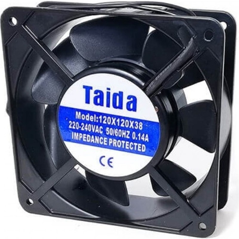 Taida Fan 120X38mm Plastik Kanat 220V Ac 12X12 cm 220V Ac Kare Metal Kasa Soğutucu Fan, 120X120X38 mm Kuluçka Makinesi Fan SSD / Solid State Drive Fiyatı