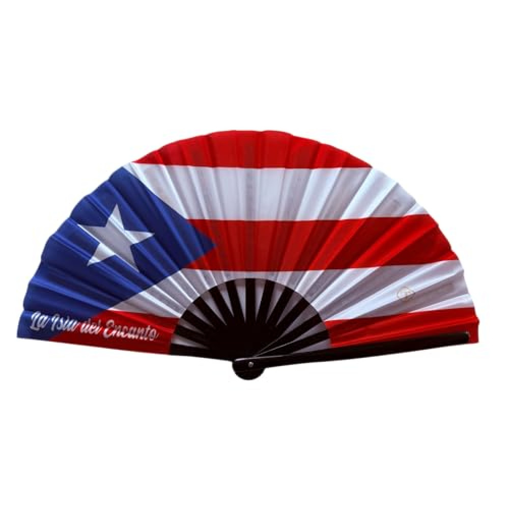 TAINOWEARS Puerto Rico Flag Folding Handheld Fan Blue, Burlesque, Puerto Rico Isla del Encanto outfit Unisex & Rave Accesories Festival Large Clack Fan Air Conditioner Spare Parts Fiyatı