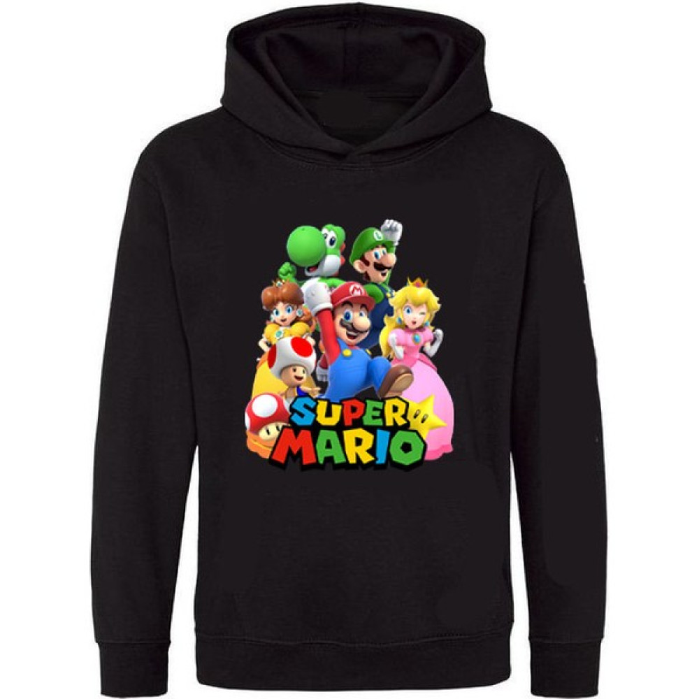 TakeTshirt Super Mario Kapüşonlu Çocuk Sweatshirt Erkek Çocuk Sweatshirt Fiyatı