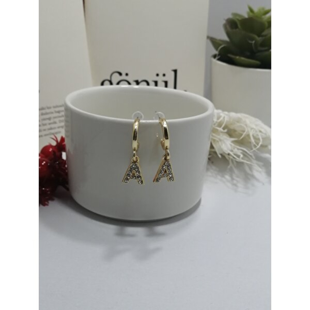 Takıcıdayım Gold Harf Küpe A Altın, Takı & Aksesuar Fiyatı