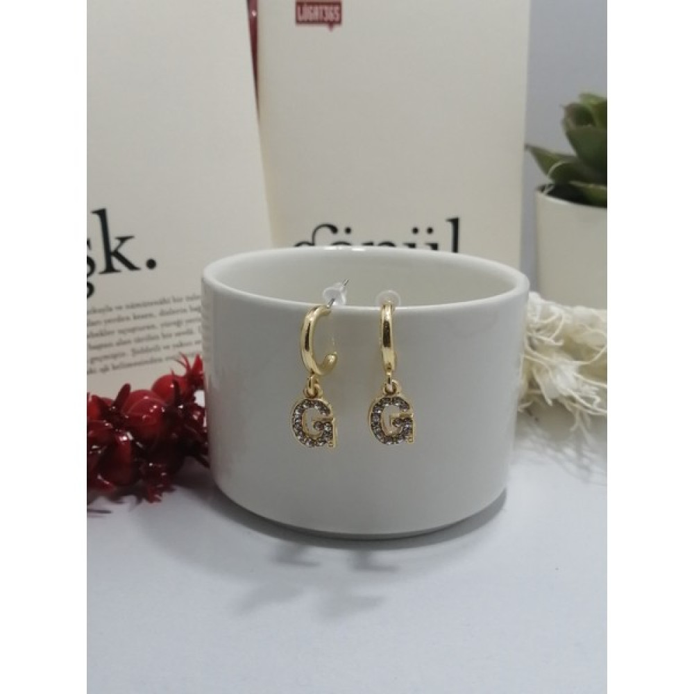 Takıcıdayım Gold Harf Küpe G Altın, Takı & Aksesuar Fiyatı