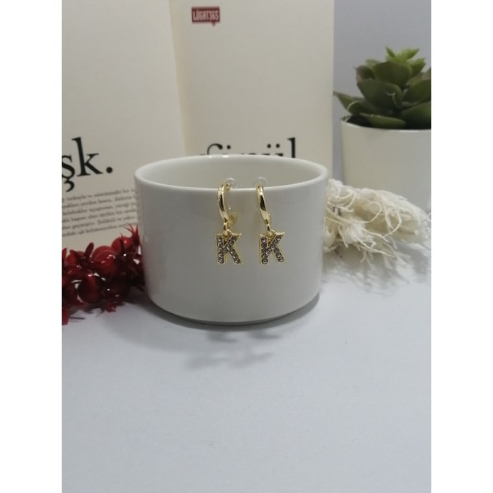 Takıcıdayım Gold Harf Küpe K Altın, Takı & Aksesuar Fiyatı