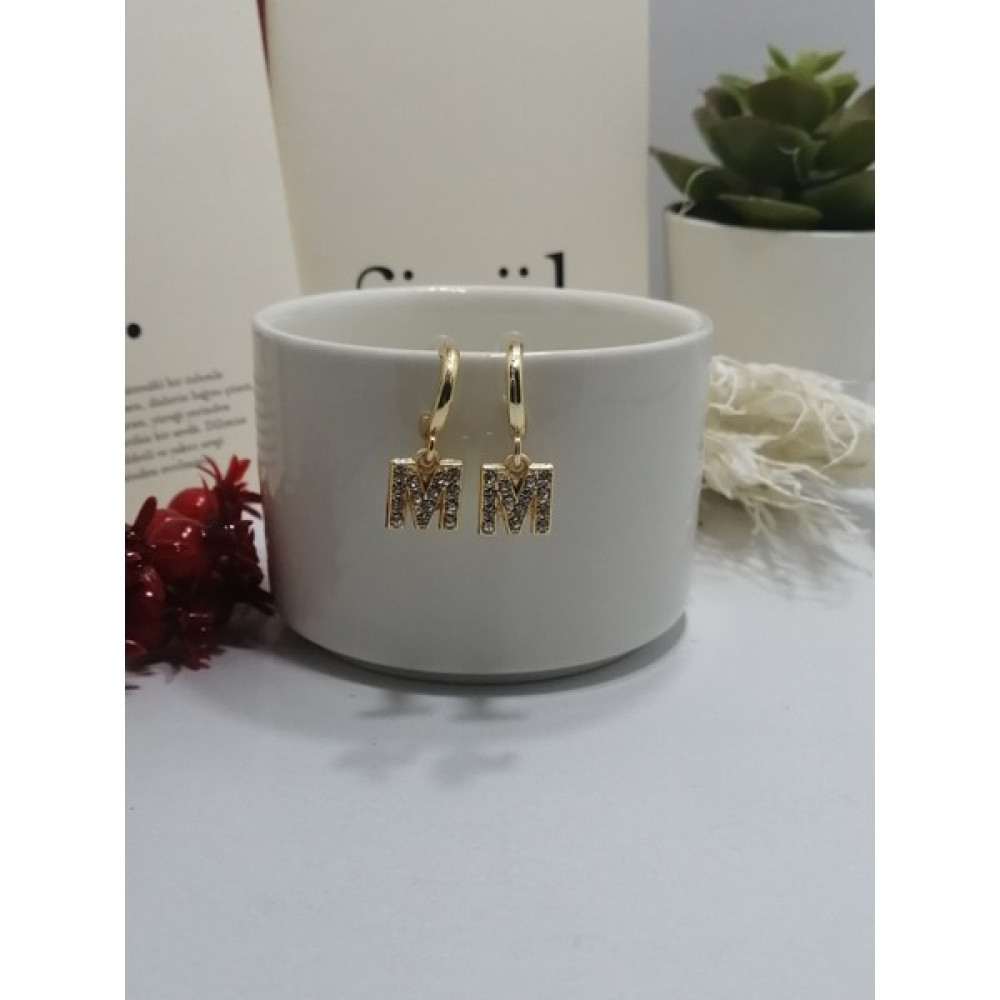 Takıcıdayım Gold Harf Küpe M Altın, Takı & Aksesuar Fiyatı
