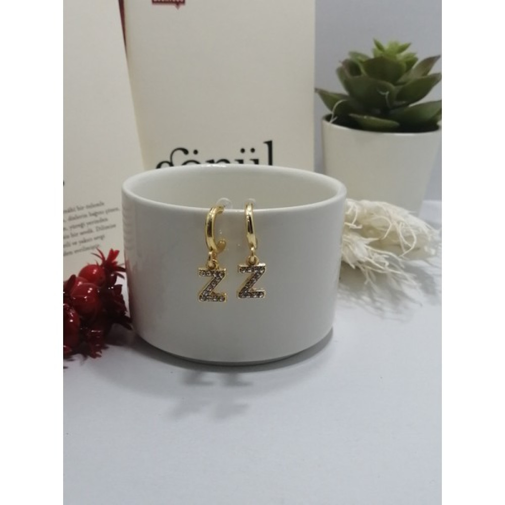 Takıcıdayım Gold Harf Küpe Z Altın, Takı & Aksesuar Fiyatı