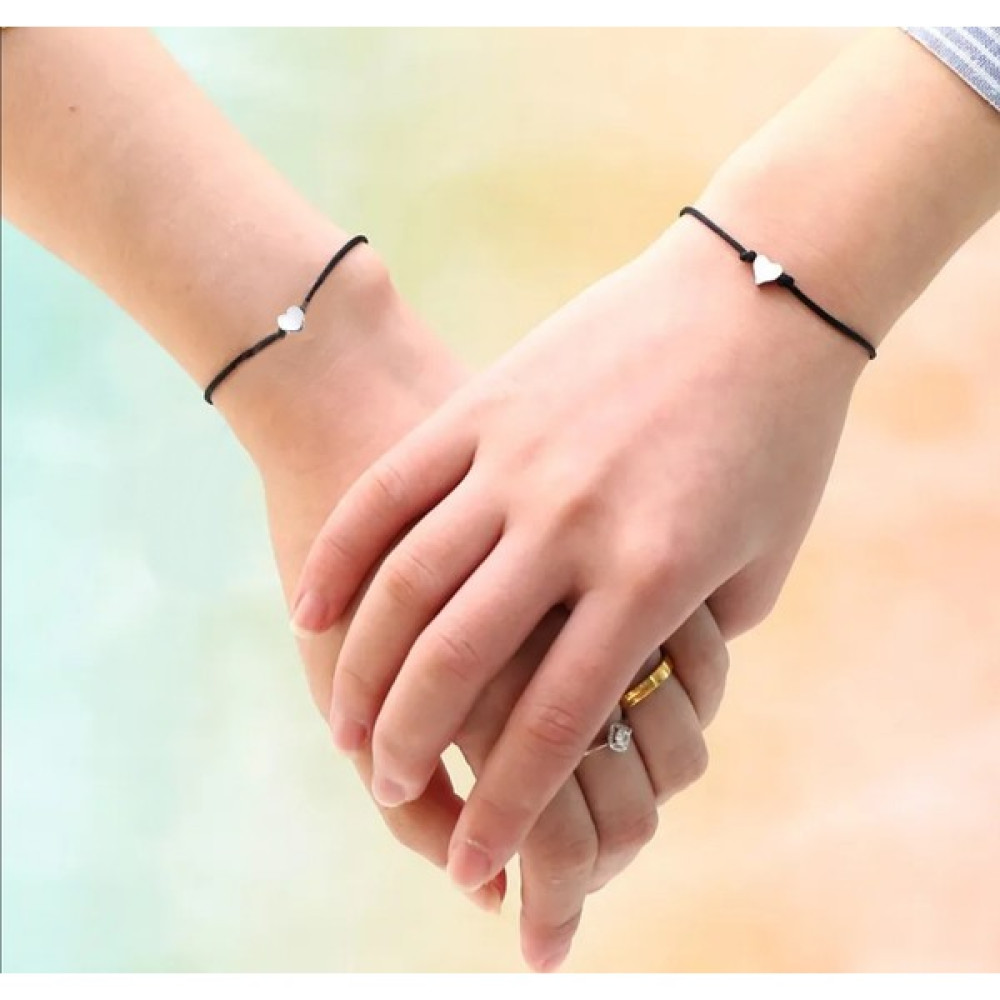 Takıconcept 2 Adet Kalpli Sevgili Bilekliği, Arkadaşlık Bilekliği, Best Frend Bilekliği - Siyah Saat ve Bileklik Aksesuarı Fiyatı
