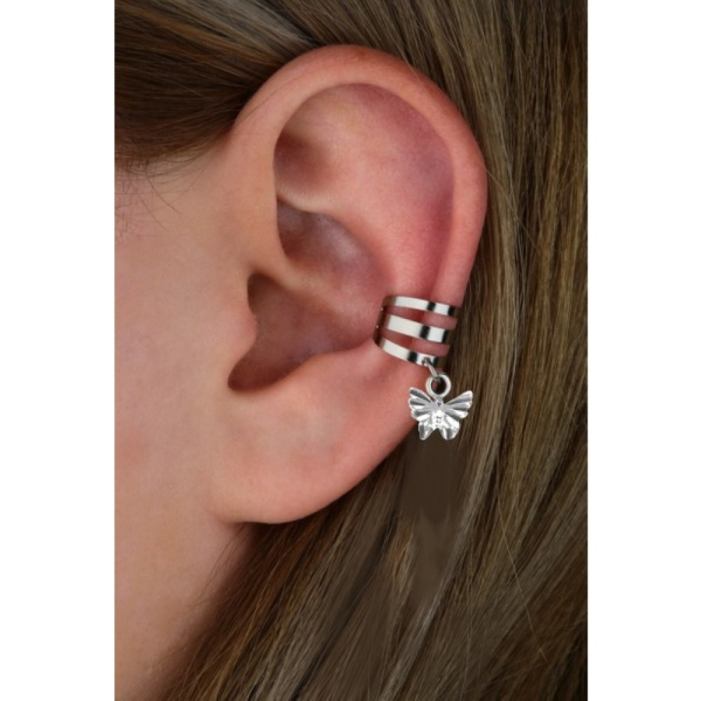 Takıconcept Deliksiz Ear Cuff Kelebek Küpe - Renkli Bijuteri Küpe Fiyatı