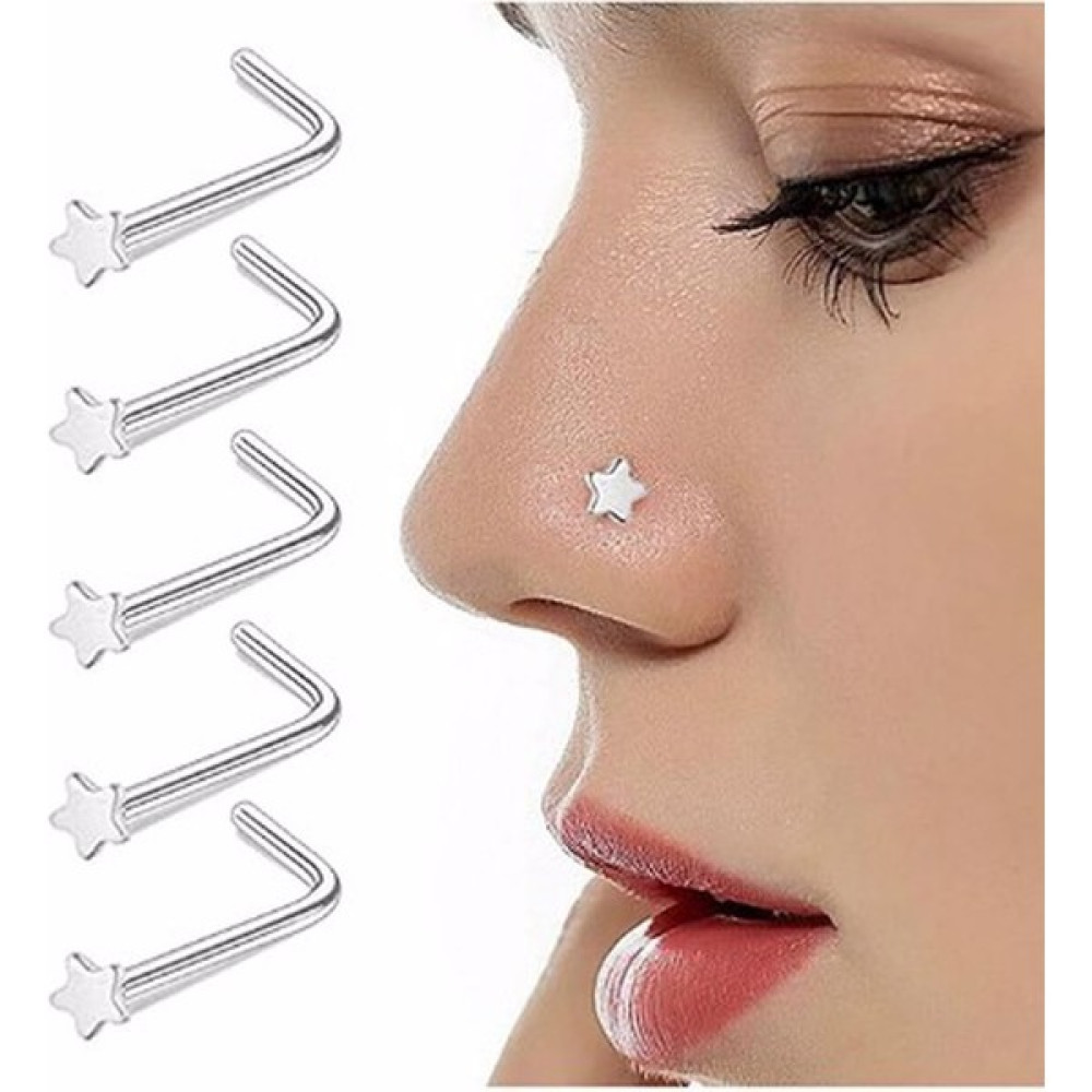 Takıconcept G23 Titanyum Yıldız L Şekli Hızma Piercing - Gri Hızma Fiyatı