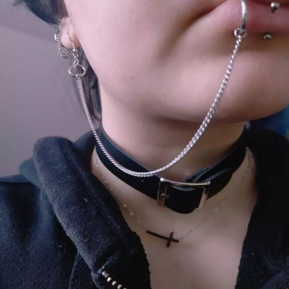Takıconcept Gothic Punk Küpe Zincirli Fake Deliksiz Dudak Piercing - Gümüş Altın & Gümüş Piercing Fiyatı