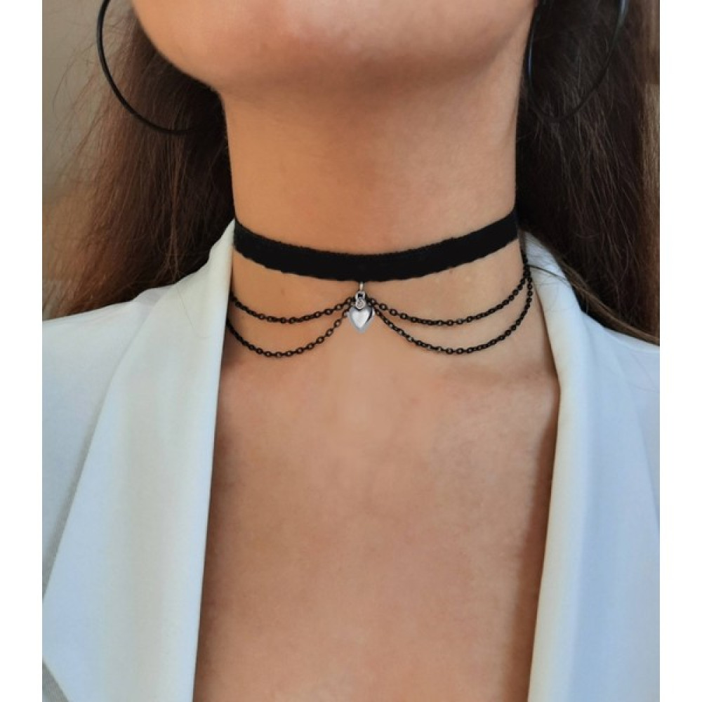Takıconcept Kalp Choker, Kadın Kolye, Boyun Choker Kolye Bijuteri Kolye Fiyatı