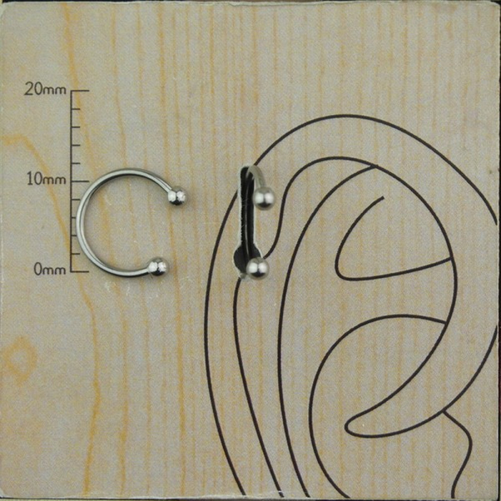 Takıdan Yarım Halka Cerrahi Çelik Kıkırdak Dudak Smile Burun Piercing 2.5mm Top 10 mm - Gümüş Altın & Gümüş Piercing Fiyatı