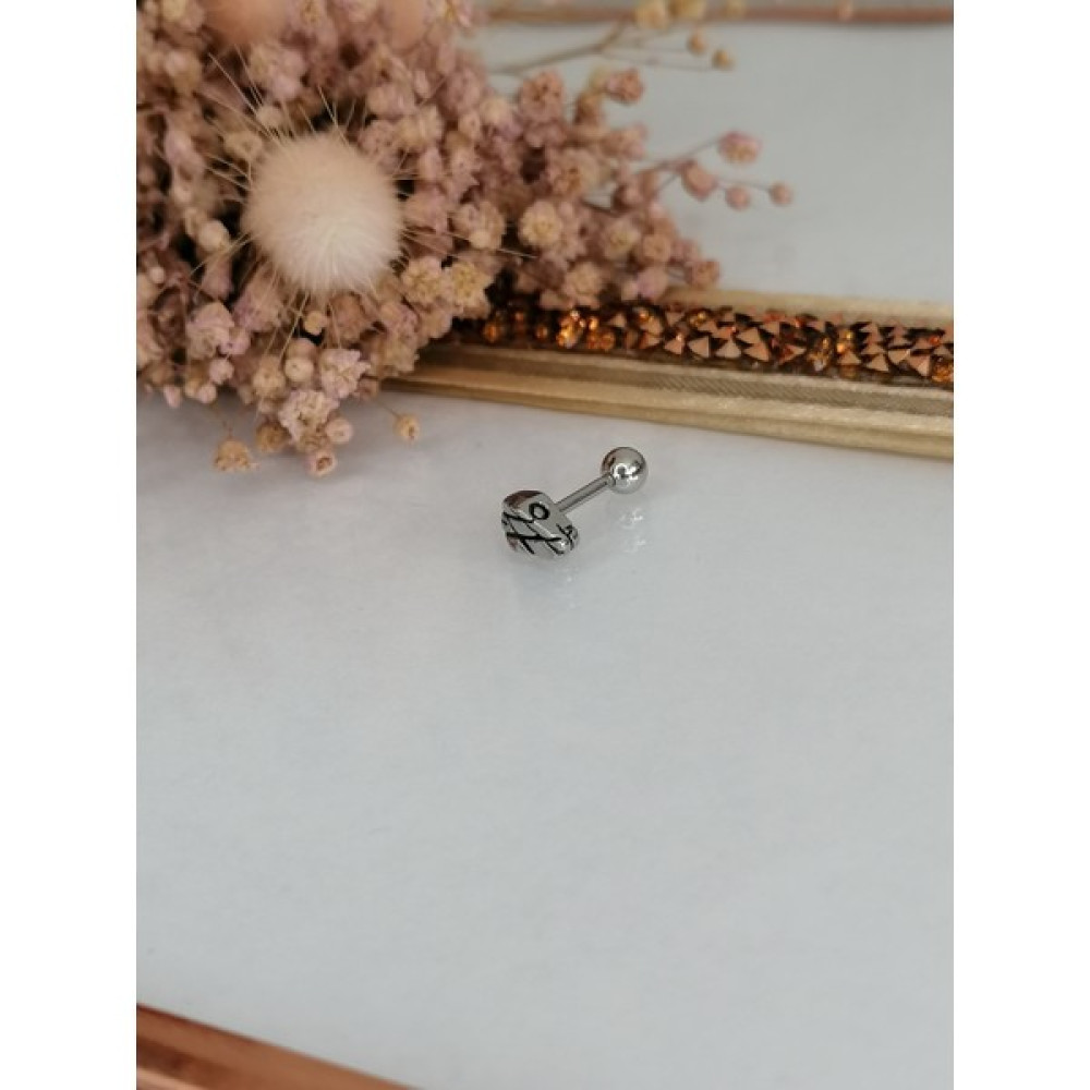 Takıdan Yılan Cerrahi Çelik Kıkırdak Tragus Piercing&küpe 6mm - Gümüş Altın & Gümüş Piercing Fiyatı