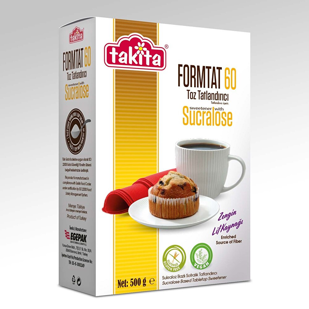 Takita Formtat 60 Toz Tatlandırıcı 500 g Tatlı ve Pasta Malzemeleri Fiyatı