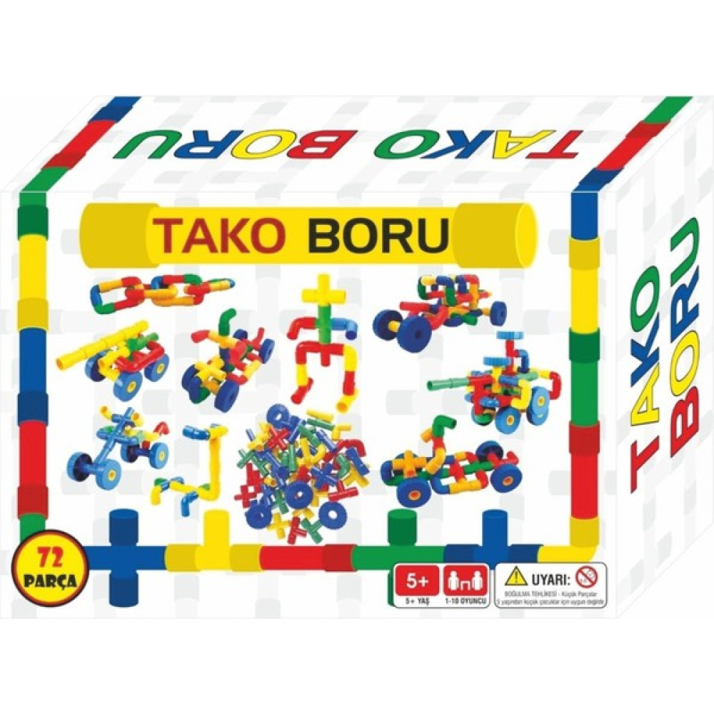 Tako Tasarım Tekerlekli Boru LEGO 72 Parça Tako Boru Legolar ( Yapım Oyuncakları ) Fiyatı