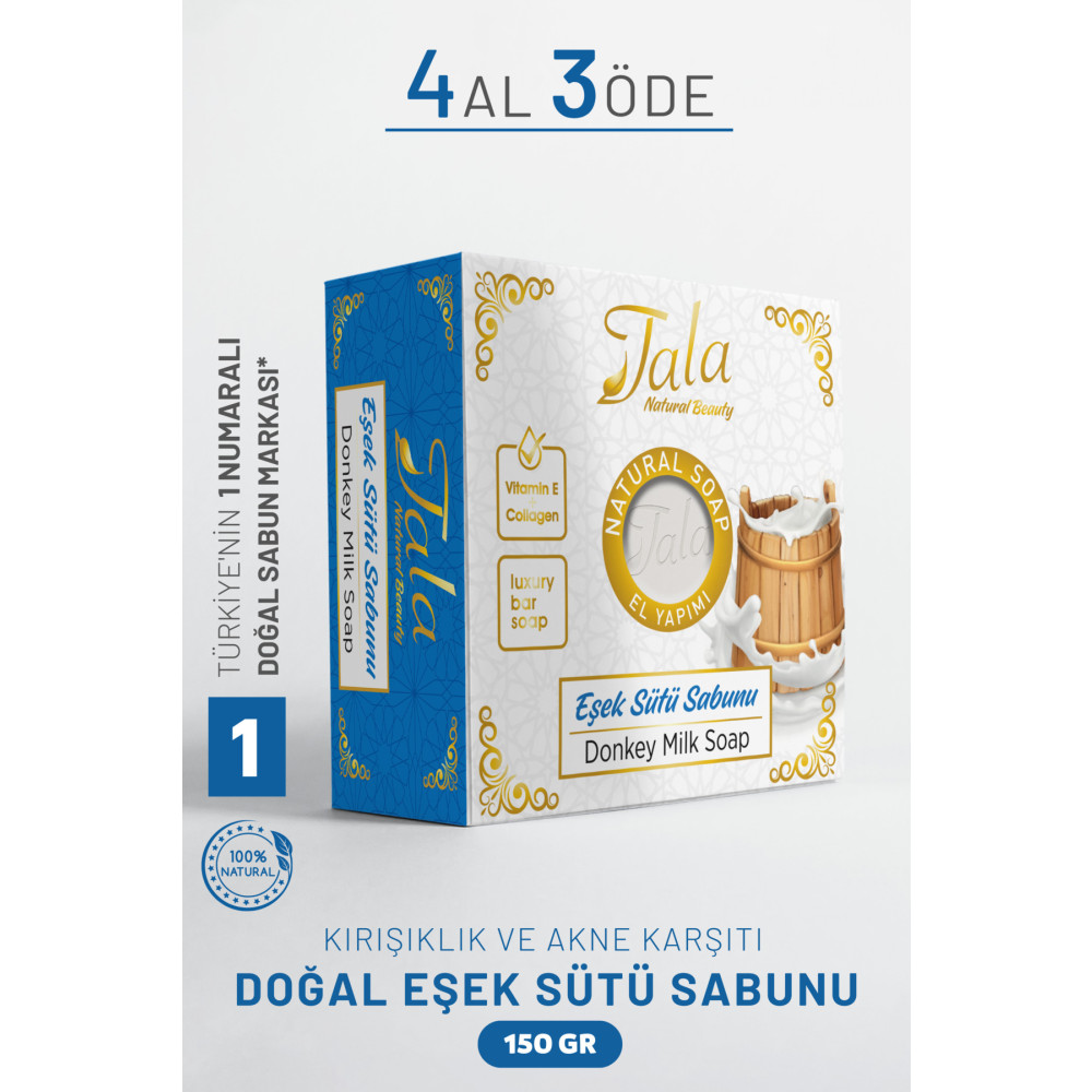 Tala Eşek Sütü Sabunu Doğal Kırışıklık Ve Akne Karşıtı 150 Gr Vücut Bakımı Fiyatı