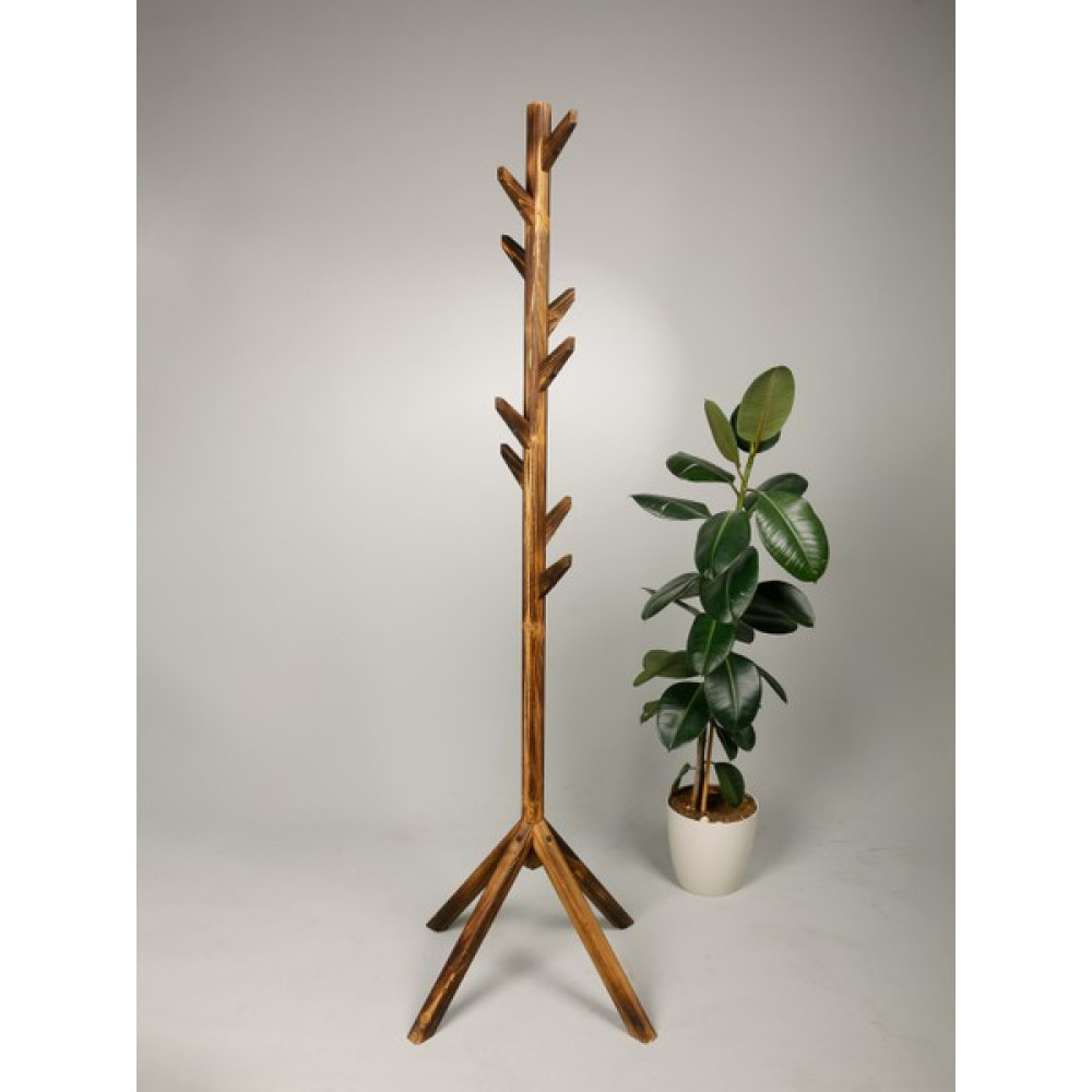 Talasch Ahşap Ayaklı Askılık Portmanto Modern Elbise Askısı Konfeksiyon 175 cm Naturel Ceviz - Ahşap Rengi Vestiyer Fiyatı