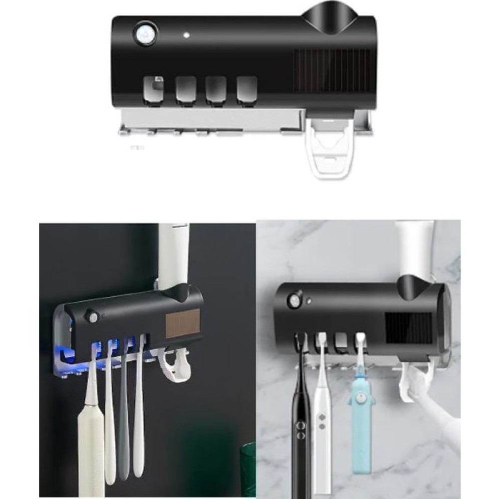 Taled Akıllı Diş Macunu Sıkacagı Dispenser Uv Fırça Sterilizatör Tutucu Siyah Gövde Diş Fırçalık Fiyatı