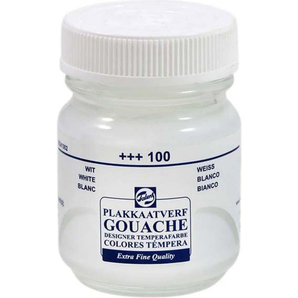 Talens 100 White Guaj Boya Talens 50ML - Renkli Guaj Boya Fiyatı