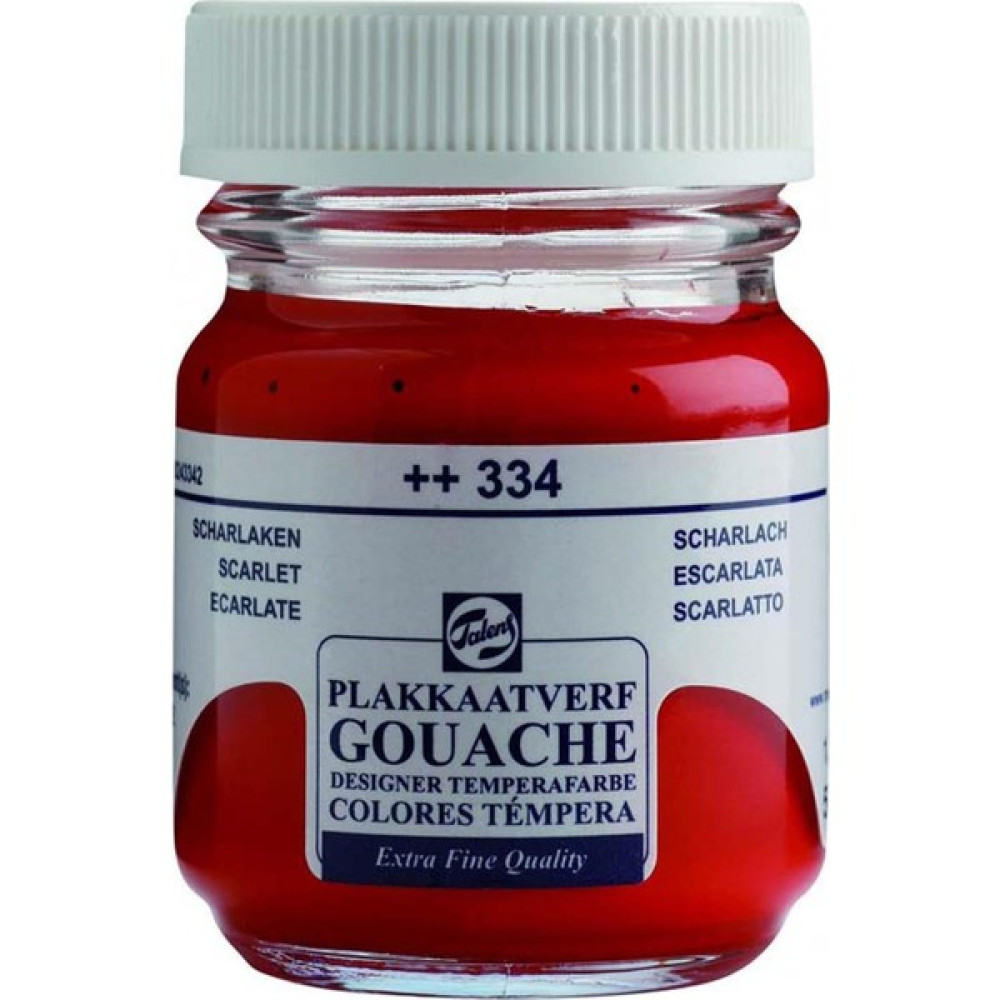 Talens 334 Scarlet Guaj Boya Talens 50ML - Renkli Guaj Boya Fiyatı