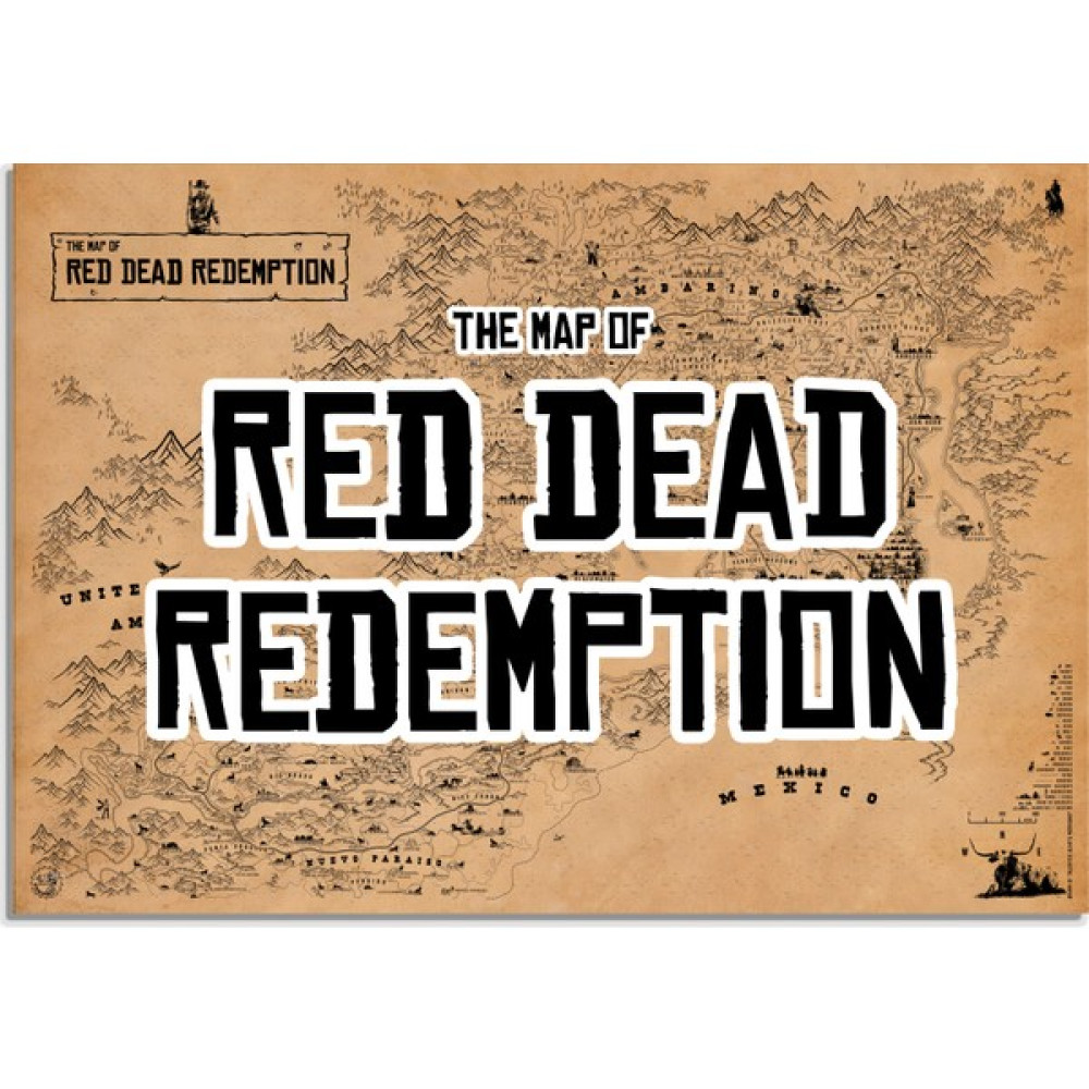 Talented Bear's Workshop Red Dead Redemption Oyun Haritası 50*70CM, RDR 2 Oyun Haritası, Arthur Morgan Poster - 50*70 cm Poster Fiyatı