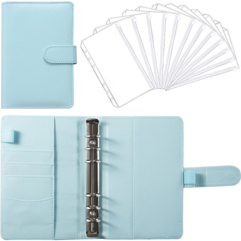 Talget A6 Pu Deri Binder - 12 Fermuarlı Cep, Mavi (Yurt Dışından) Dosya Fiyatı