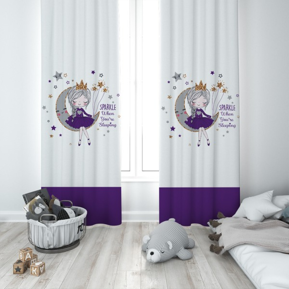 Talia Home Çocuk Odası Bebek Odası Fon Perde 2 Kanat TLA-059 - 70 x 200 cm - Beyaz Fon Perde Fiyatı