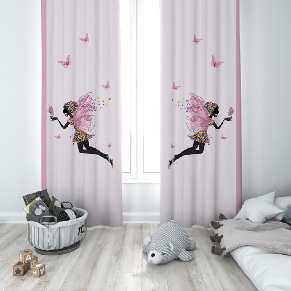 Talia Home Çocuk Odası Bebek Odası Fon Perde Modelleri 2 Kanat TLA-062 - 70 x 200 cm - Beyaz Fon Perde Fiyatı