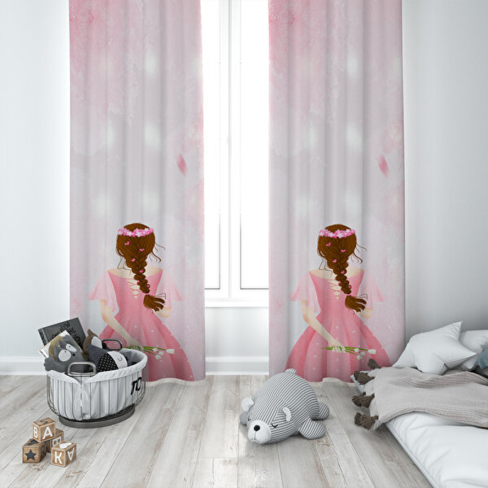 Talia Home Çocuk Odası Bebek Odası Takımı Fon Perdesi 2 Kanat TLA-068 - 70 x 200 cm - Beyaz Fon Perde Fiyatı