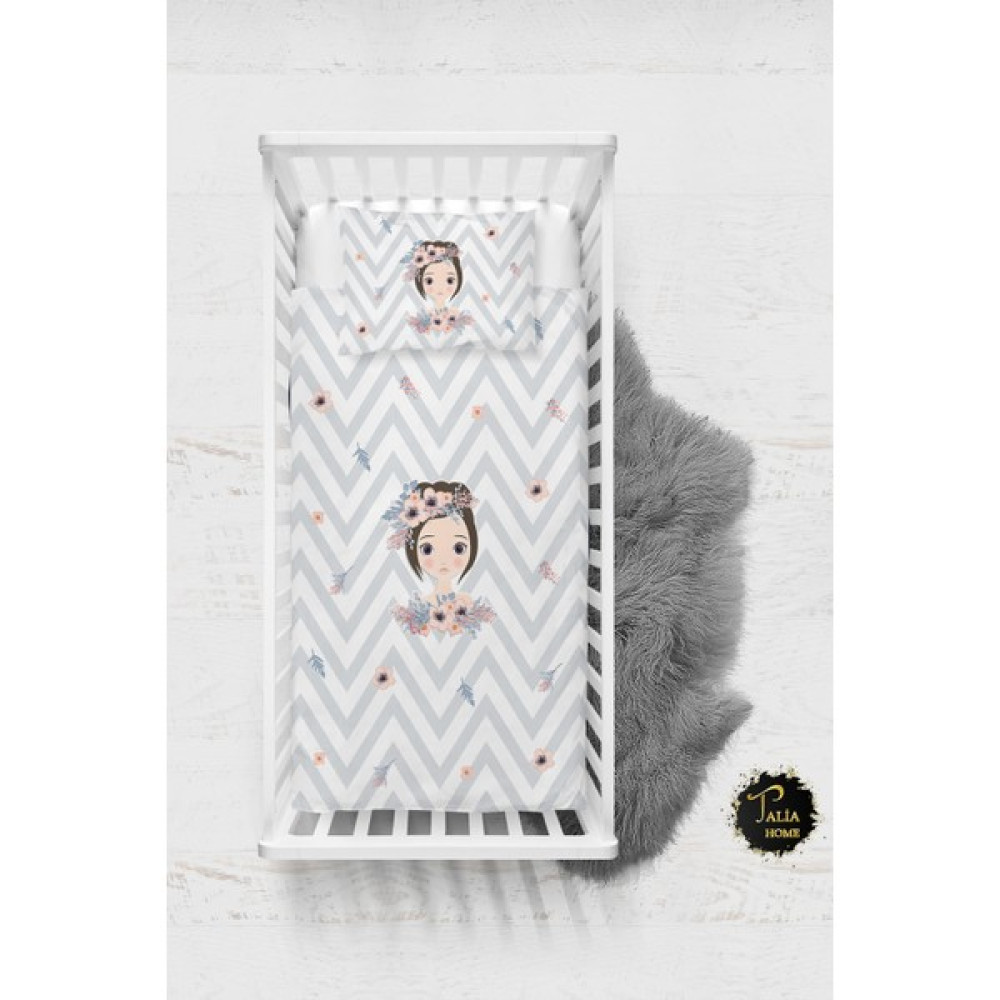 Talia Home Elsa Desenli Bebek Nevresim Takımı Çarşaflı TLABN-087 - Beyaz - 100 x 150 cm Bebek Nevresim Takımı Fiyatı