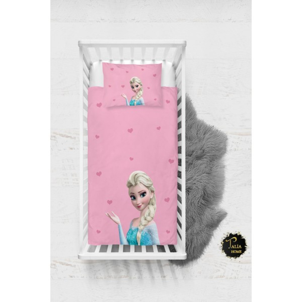 Talia Home Elsa Desenli Elsalı Bebek Nevresim Takımı Çarşaflı TLABN-069 - Pembe - 100 x 150 cm Bebek Nevresim Takımı Fiyatı