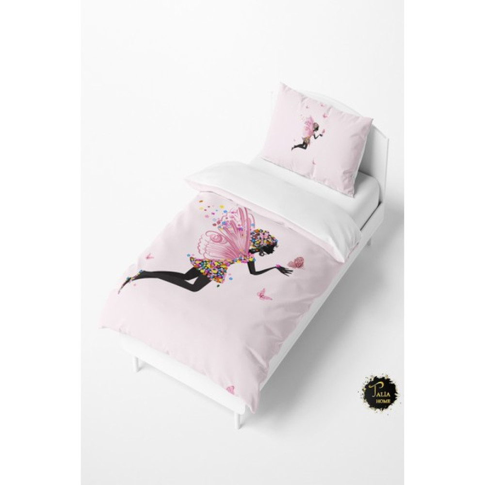 Talia Home Kelebek Kız Desenli Bebek ve Çocuk Nevresim Takımı TLAN-062 - Pudra - 160 x 220 cm Bebek Nevresim Takımı Fiyatı