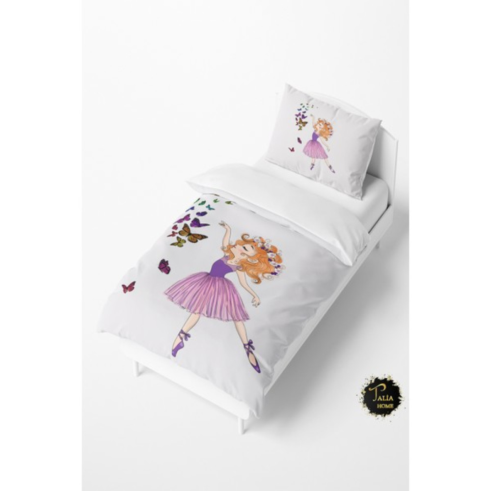 Talia Home Kelebekli Kız Desenli Bebek ve Çocuk Nevresim Takımı TLAN-173 - Mor - 160 x 220 cm Bebek Nevresim Takımı Fiyatı