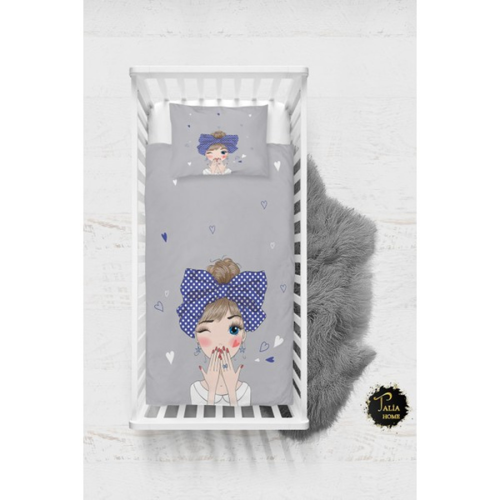 Talia Home Kız Çocuk ve Bebek Nevresim Takımı Çarşaflı TLABN-176 - Gri - 100 x 150 cm Bebek Nevresim Takımı Fiyatı