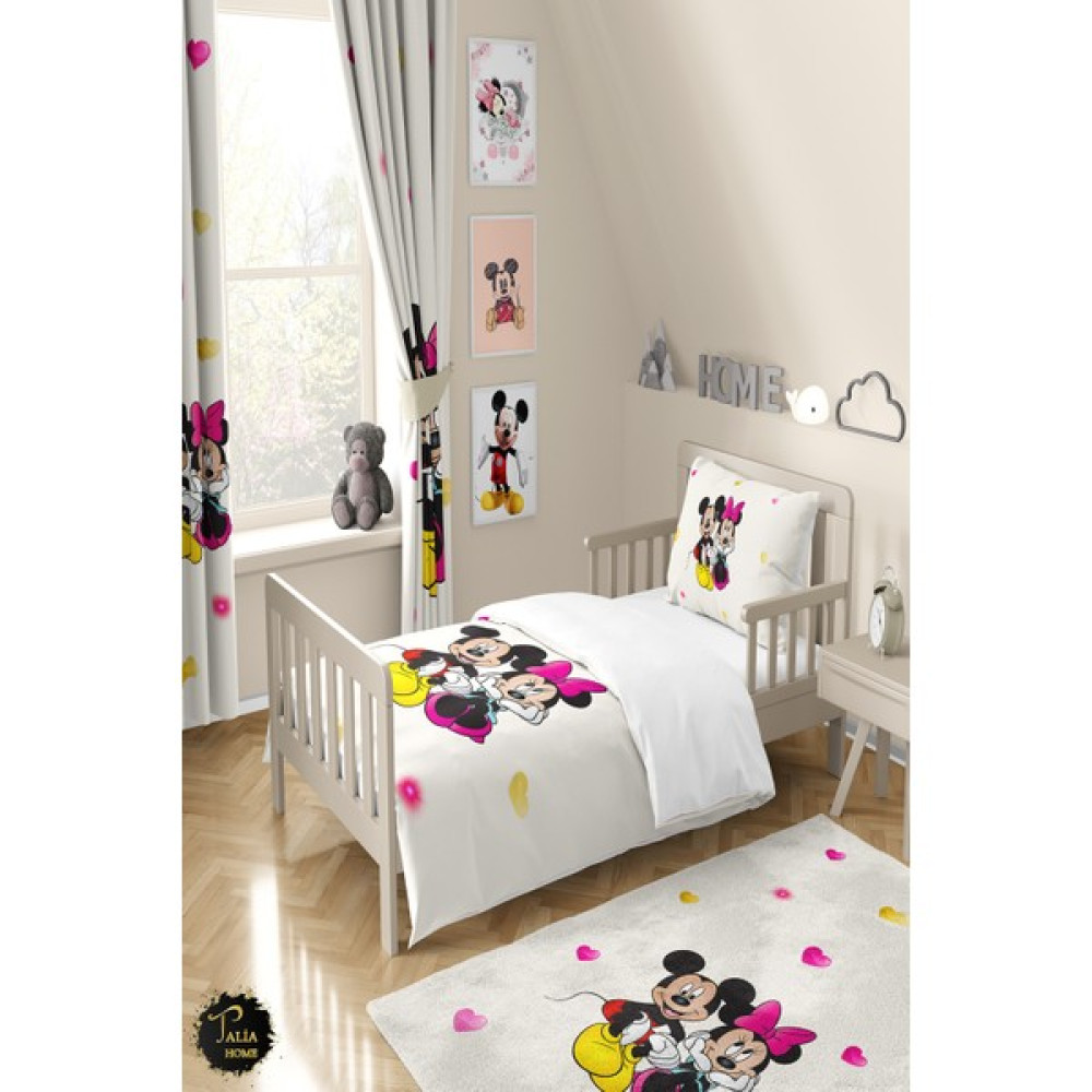 Talia Home Mickey Mouse Desenli Çocuk Odası Nevresim Takımı TLAN-112 - Krem - 160 x 220 cm Bebek Nevresim Takımı Fiyatı