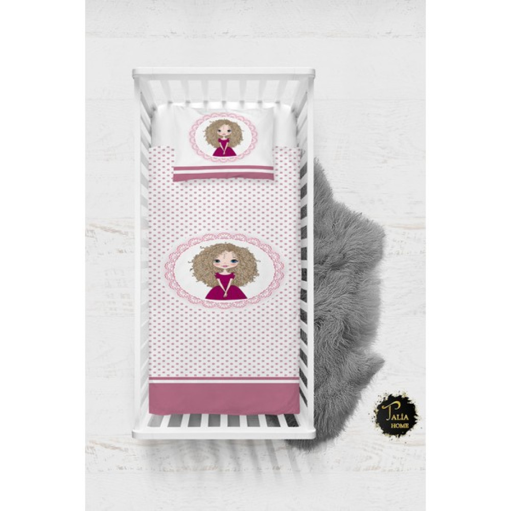 Talia Home Pembe Kız Çocuk ve Bebek Nevresim Takımı Çarşaflı TLABN-165 - 100 x 150 cm Bebek Nevresim Takımı Fiyatı