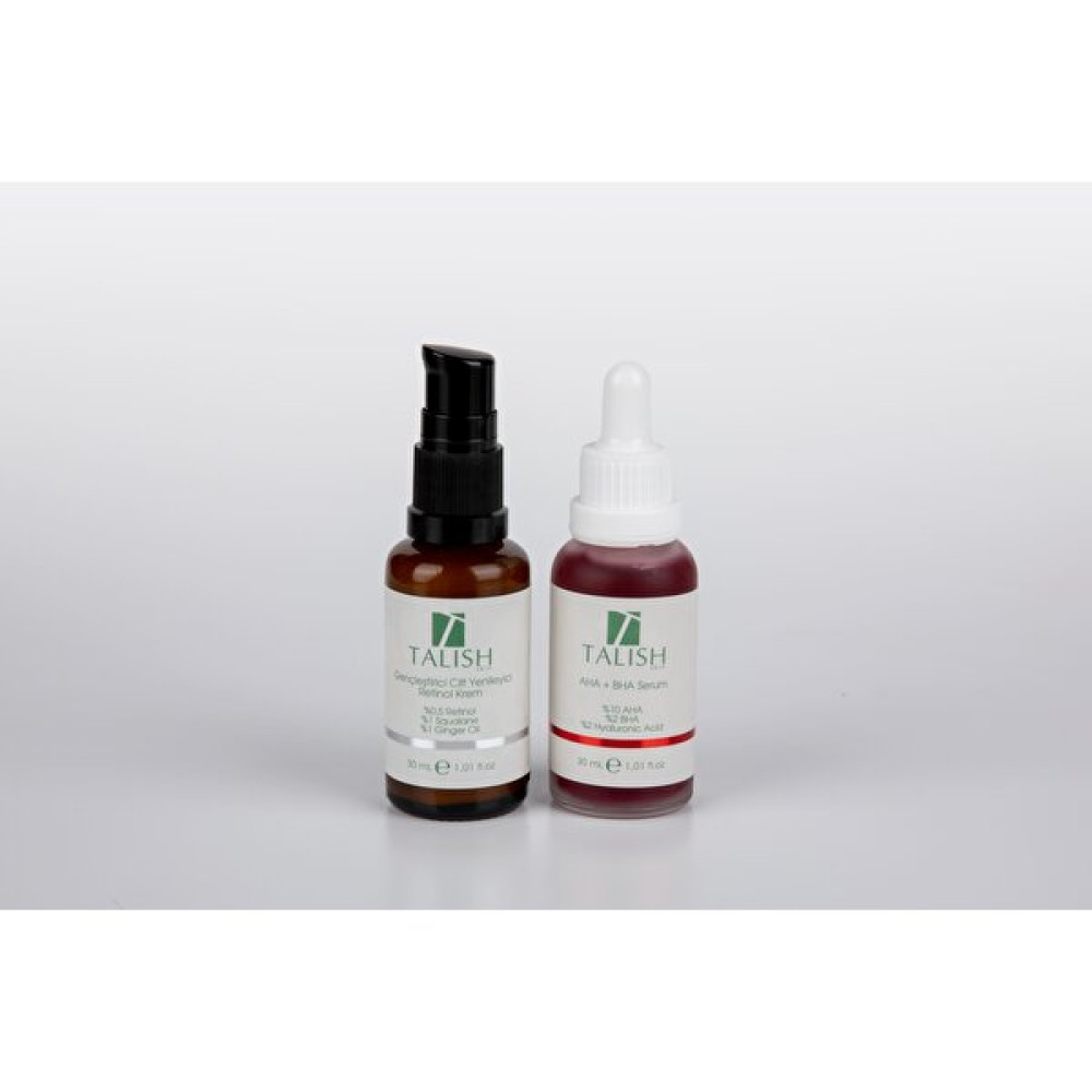 Talish Gençleştirici Cilt Yenileyici Retinol Krem + Yenileyici Kırmızı Peeling Serum %10 Aha / %2 Bha Cilt ve Yüz Bakımı Fiyatı