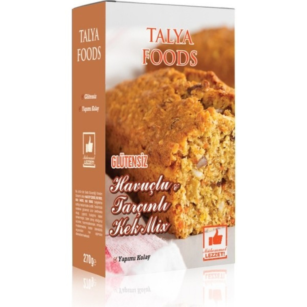 Talya Foods Glutensiz Kek Mix Havuç & Tarçın 270 gr Diğer Fiyatı