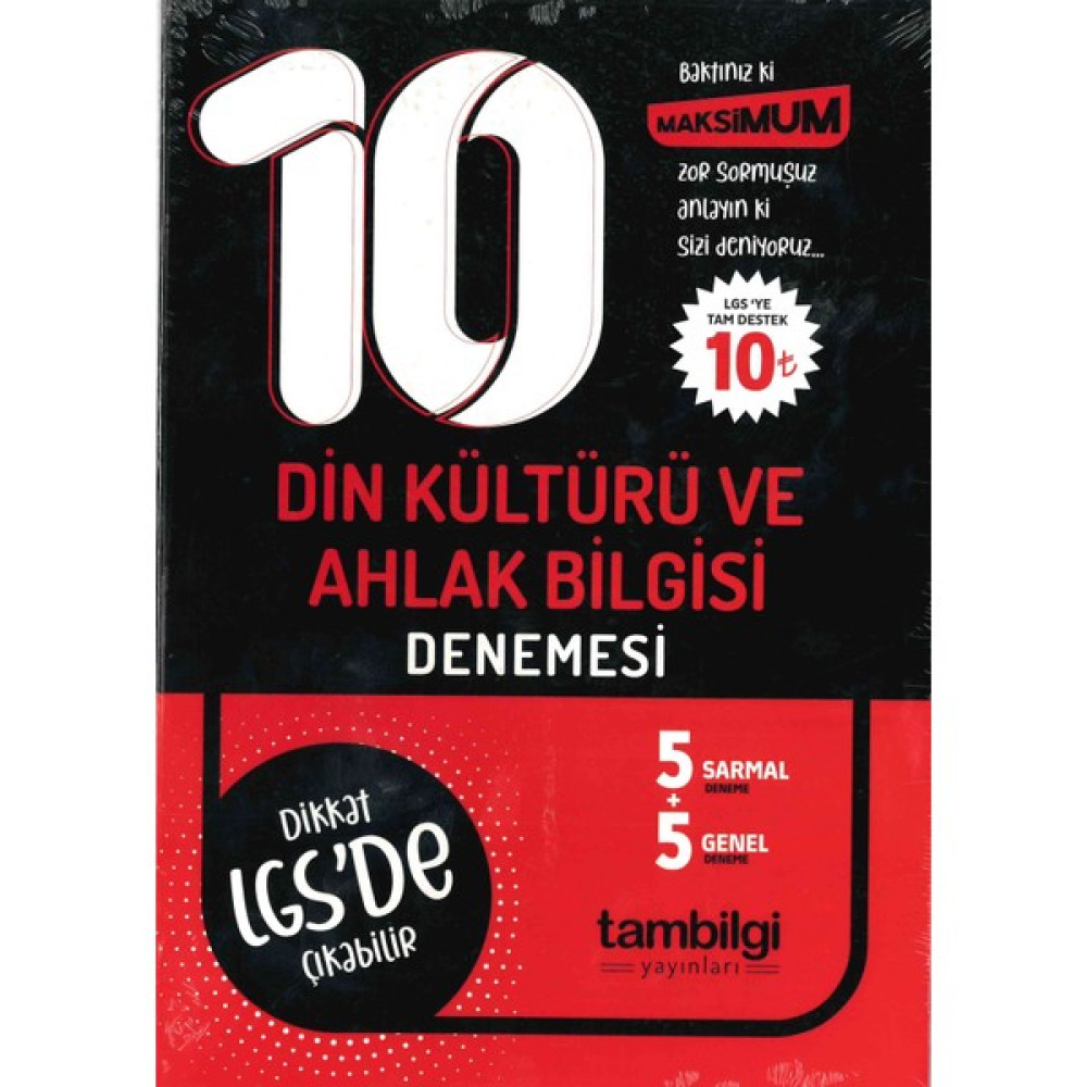 Tambilgi 8.sınıf Lgs Din Kültürü ve Ahlak 10'lu Branş Denemesi Ders Sınav Kitapları Fiyatı