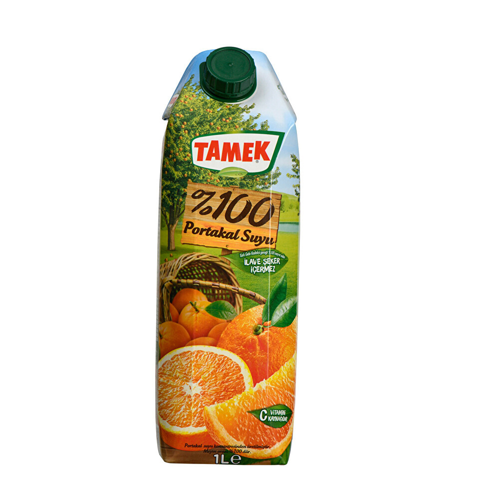 Tamek %100 Portakal Suyu 1 Litre Limonata ve Meyve suyu Fiyatı